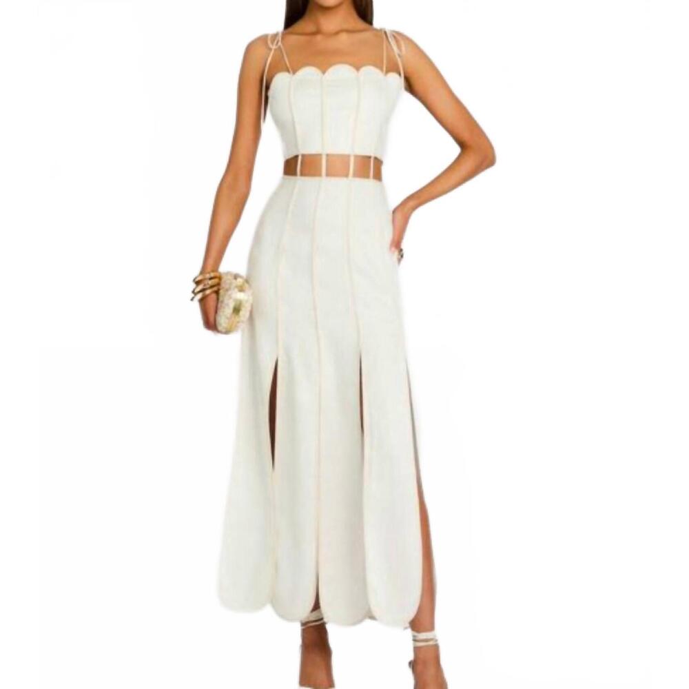 NEW AZULU malta maxi dress in white